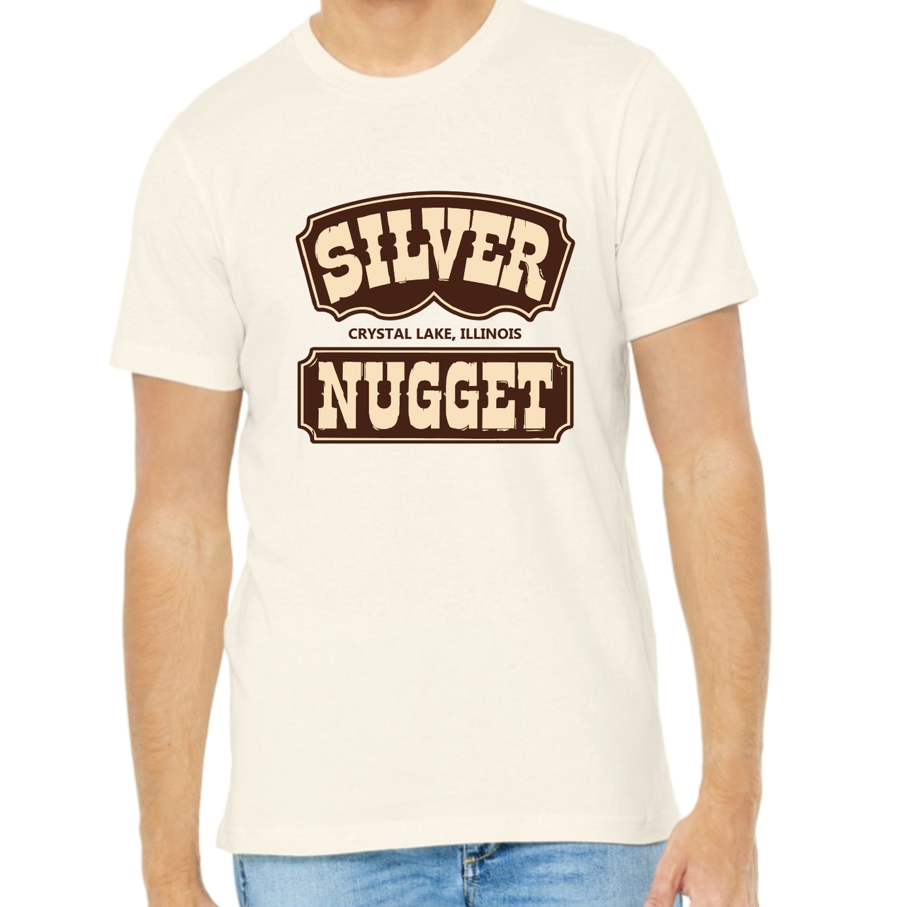 Pre-Order! Silver Bullet Crewneck T-Shirt - Heather Natural