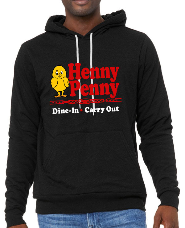Pre-Order! Unisex Henny Penny McHenry Pullover Hoodie - Black Heather
