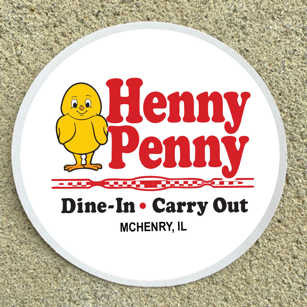 Henny Penny logo with a yellow chick on a white background