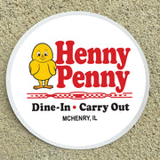 Henny Penny logo with a yellow chick on a white background